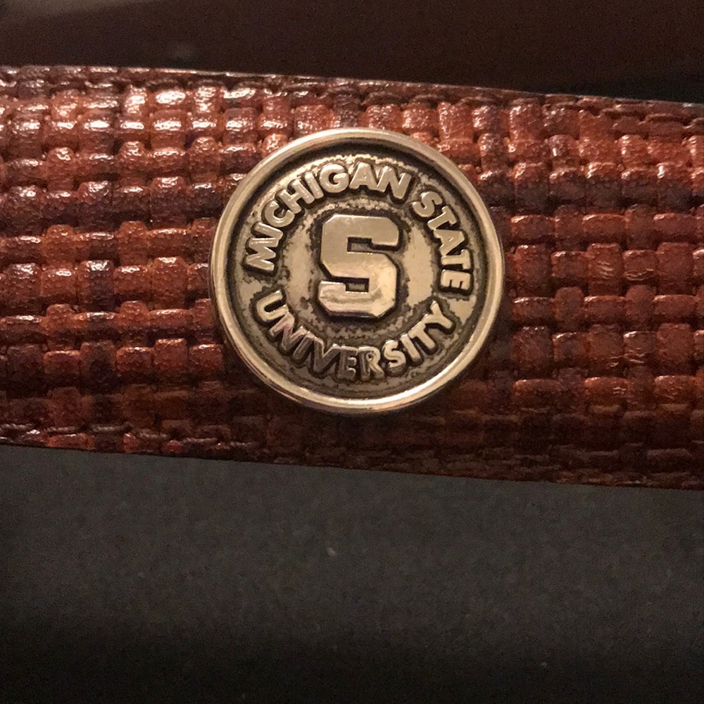 Michigan State University Insignia Women’s Brown Leather 38 YRI Custom Belt